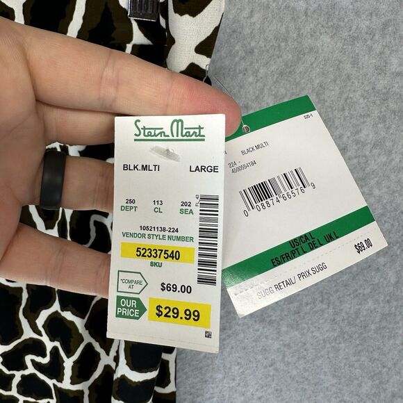 Kasper Womens Skirt Size Large Giraffe Animal Print Straight Pull On New Tags - Picture 5 of 10